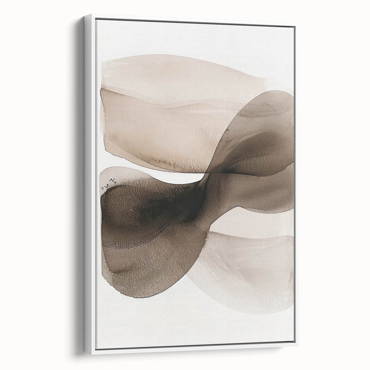 Minimalist Abstract Canvas Prints – Brown and Beige Geometric Wall Art