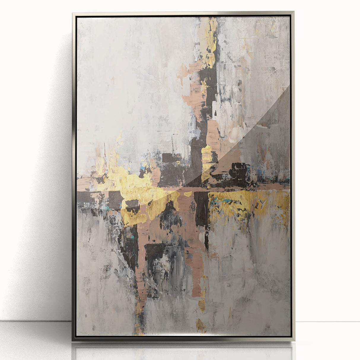 Blush Gold Harmony – Earthen Harmony Minimalist Wall Decor Art