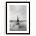 Cityscape photography prints – Iconic spire above the city clouds
