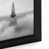 Cityscape photography prints – Iconic spire above the city clouds