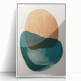 Earthen Harmony Abstracts – Teal and Brown Contemporary Wall Art
