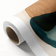 Earthen Harmony Abstracts – Teal and Brown Contemporary Wall Art