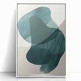 Earthen Harmony Abstracts – Dark Green Minimalist Canvas Wall Art
