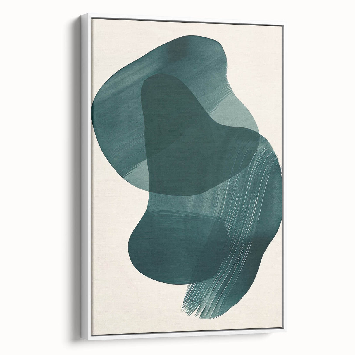 Earthen Harmony Abstracts – Dark Green Minimalist Canvas Wall Art
