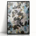 Textured Energy – Black & Teal Earthen Harmony Abstracts Print