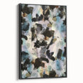 Textured Energy – Black & Teal Earthen Harmony Abstracts Print