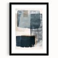Modern Abstract Art – Cool Gray Blue Geometric Brushstroke Canvas