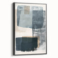Modern Abstract Art – Cool Gray Blue Geometric Brushstroke Canvas
