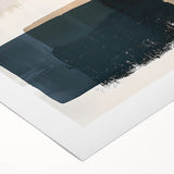 Modern Abstract Art – Cool Gray Blue Geometric Brushstroke Canvas