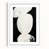 Earth Tone Art – Black and White Minimalist Abstract Canvas Print