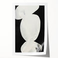 Earth Tone Art – Black and White Minimalist Abstract Canvas Print