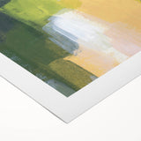 Earthen Harmony Abstracts - Green & Yellow Earthy Abstract Wall Art