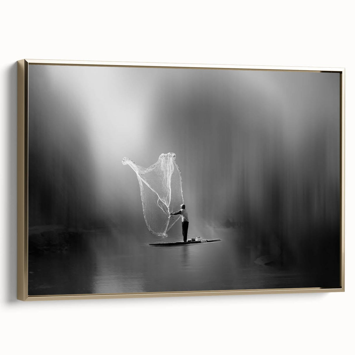 Fisherman Casting Net - Fine Art Photography Metal Prints