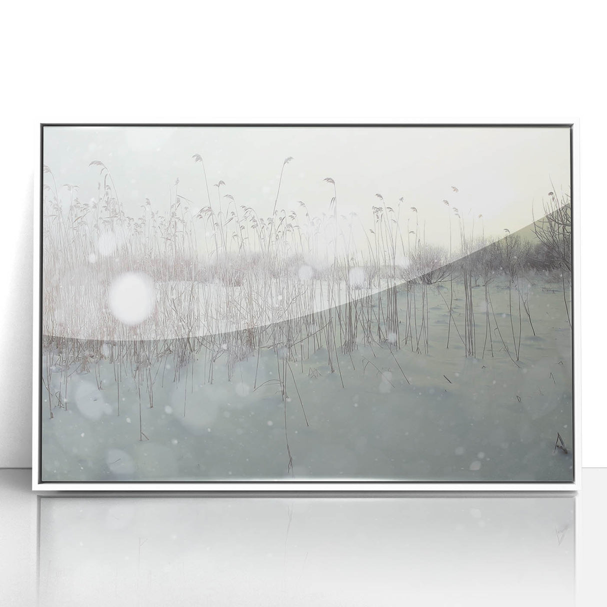 Winter Wonderland Wall Art – Snowy Field at Sunrise