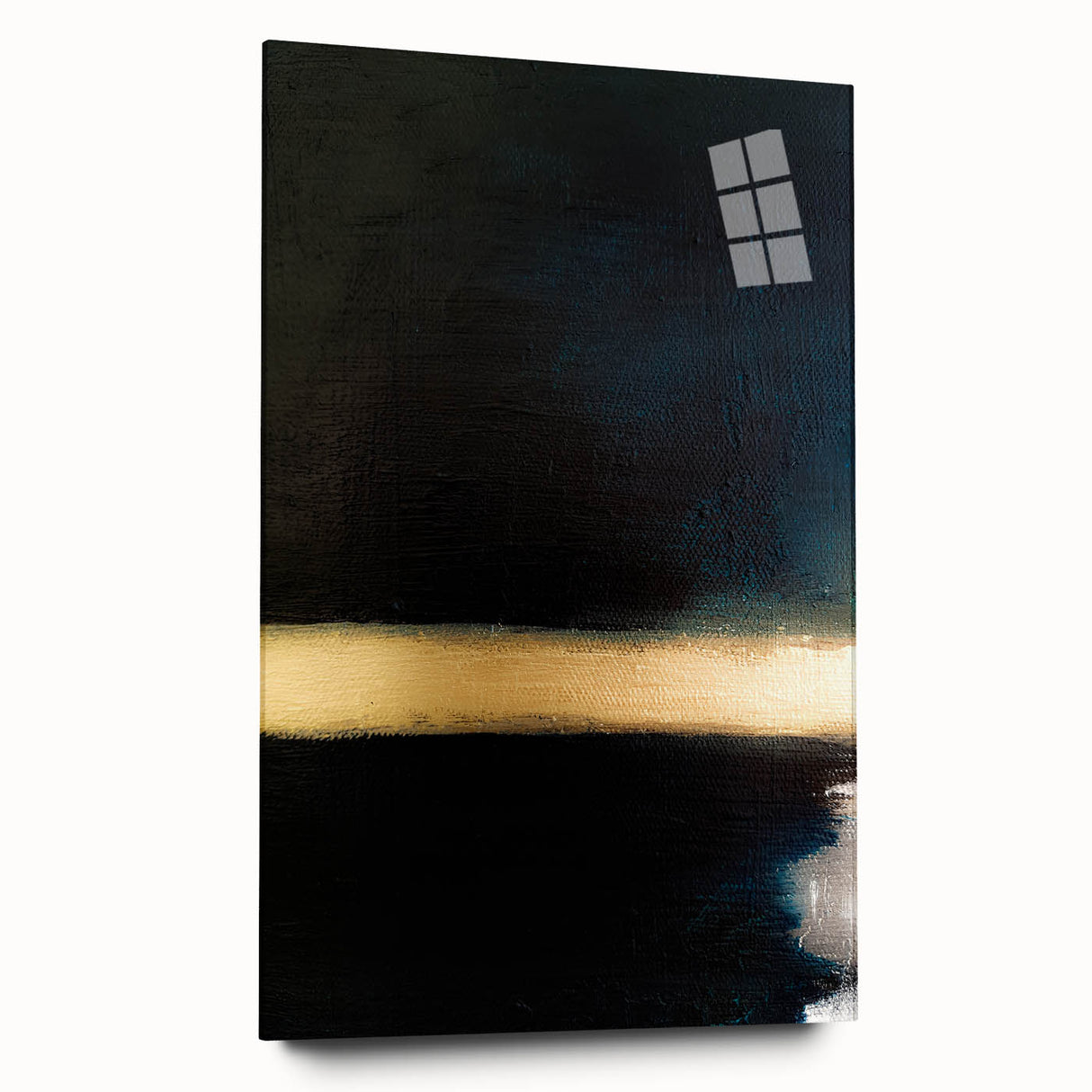 Minimalist Textured Art Pieces – Black and Gold Horizontal Abstract