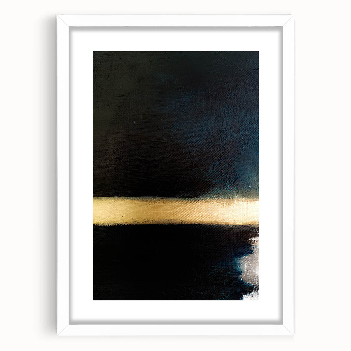 Minimalist Textured Art Pieces – Black and Gold Horizontal Abstract