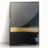 Minimalist Textured Art Pieces – Black and Gold Horizontal Abstract