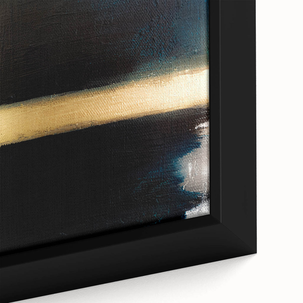 Minimalist Textured Art Pieces – Black and Gold Horizontal Abstract