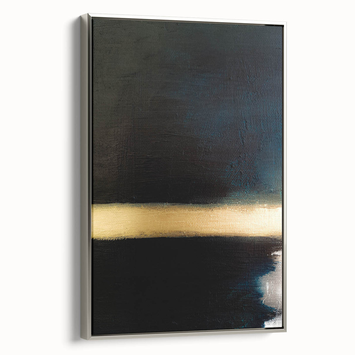 Minimalist Textured Art Pieces – Black and Gold Horizontal Abstract