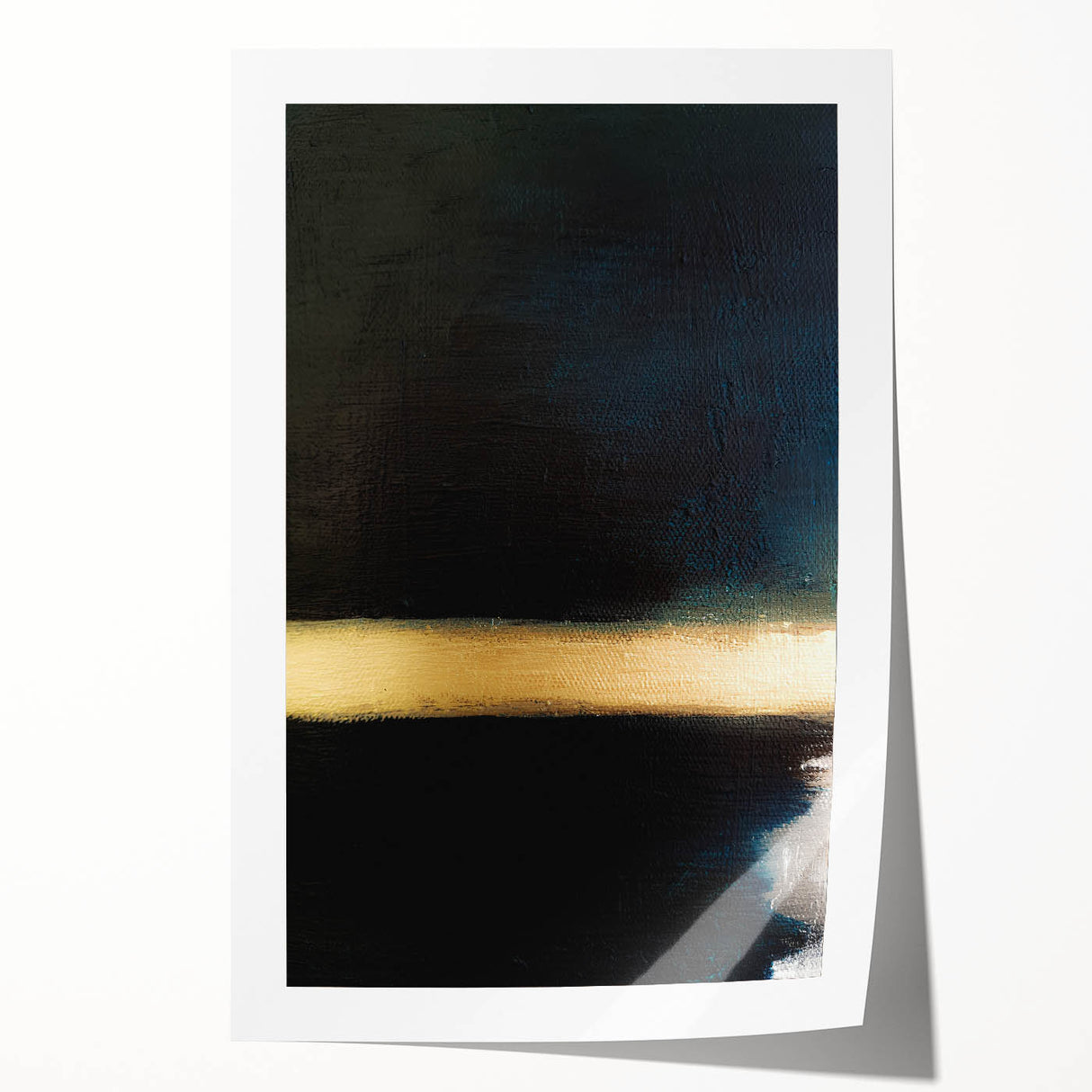 Minimalist Textured Art Pieces – Black and Gold Horizontal Abstract