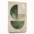 Neutral Abstract Prints – Forest Green Geometric Minimal Wall Art