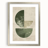 Neutral Abstract Prints – Forest Green Geometric Minimal Wall Art