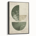 Neutral Abstract Prints – Forest Green Geometric Minimal Wall Art