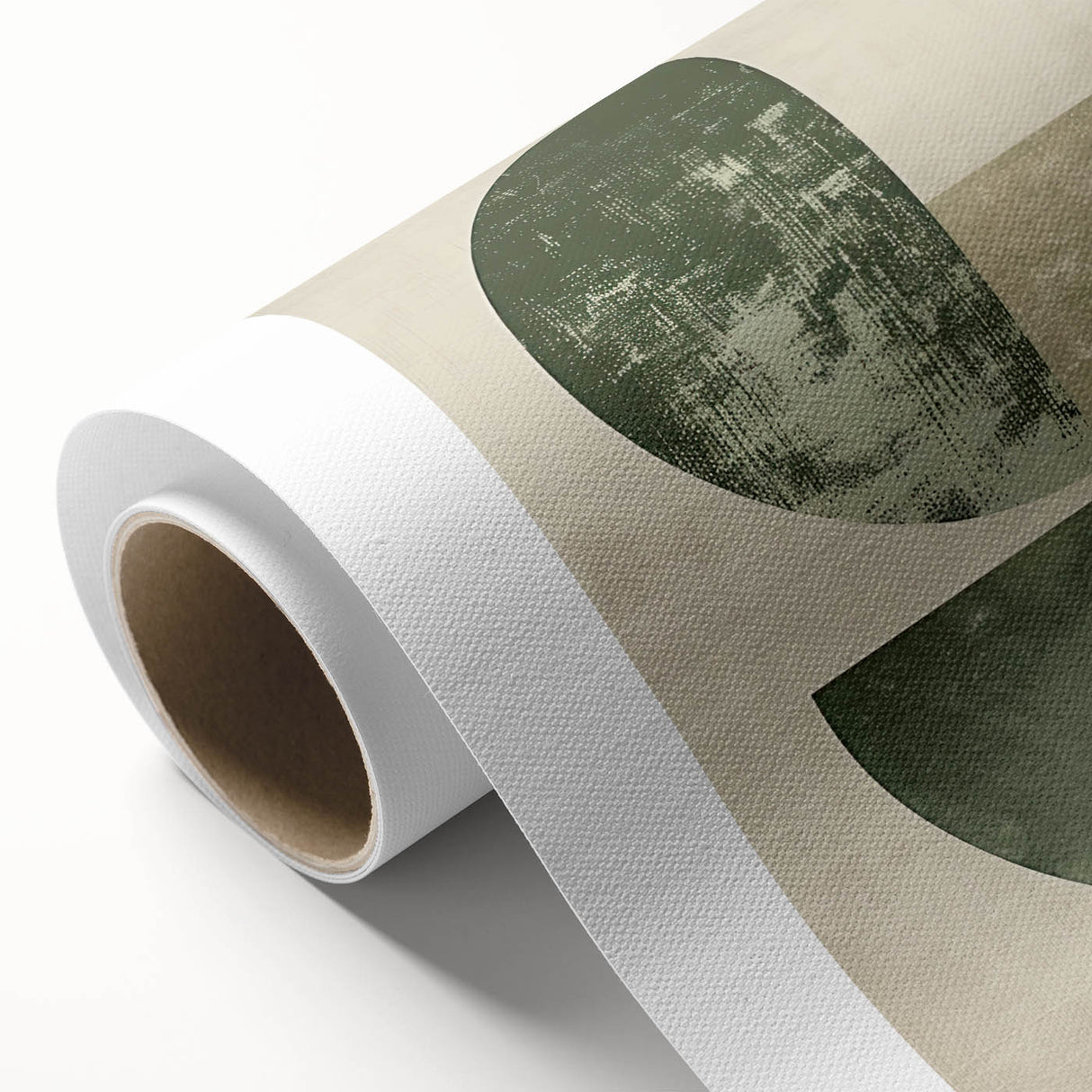 Neutral Abstract Prints – Forest Green Geometric Minimal Wall Art