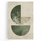 Neutral Abstract Prints – Forest Green Geometric Minimal Wall Art