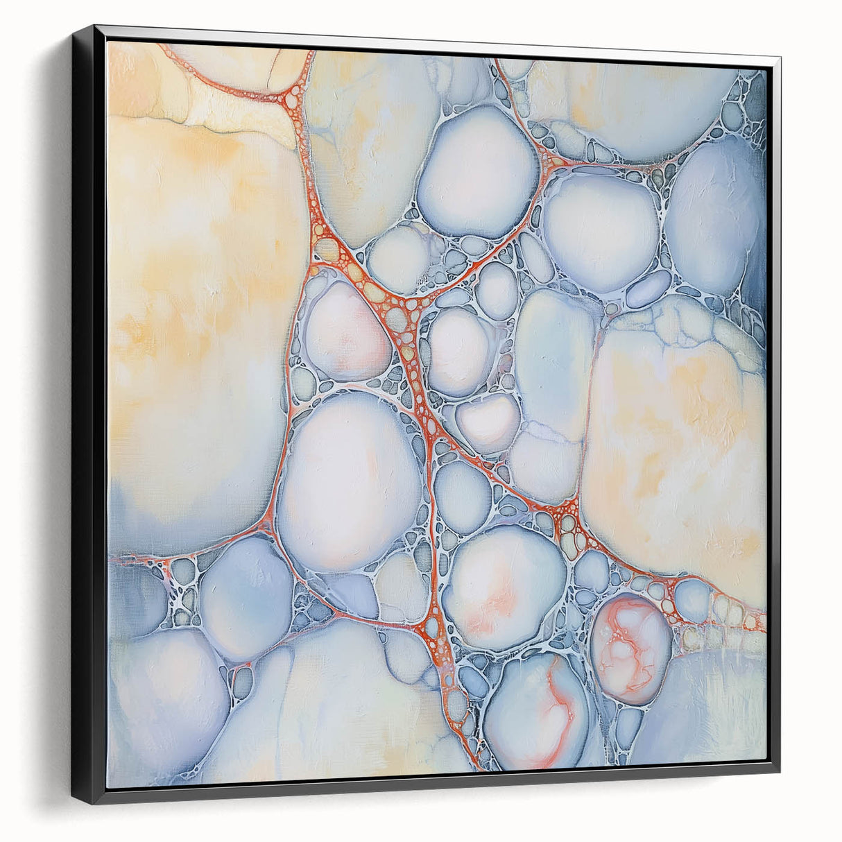 Serene Web of Color – Earthen Harmony Contemporary Canvas Art