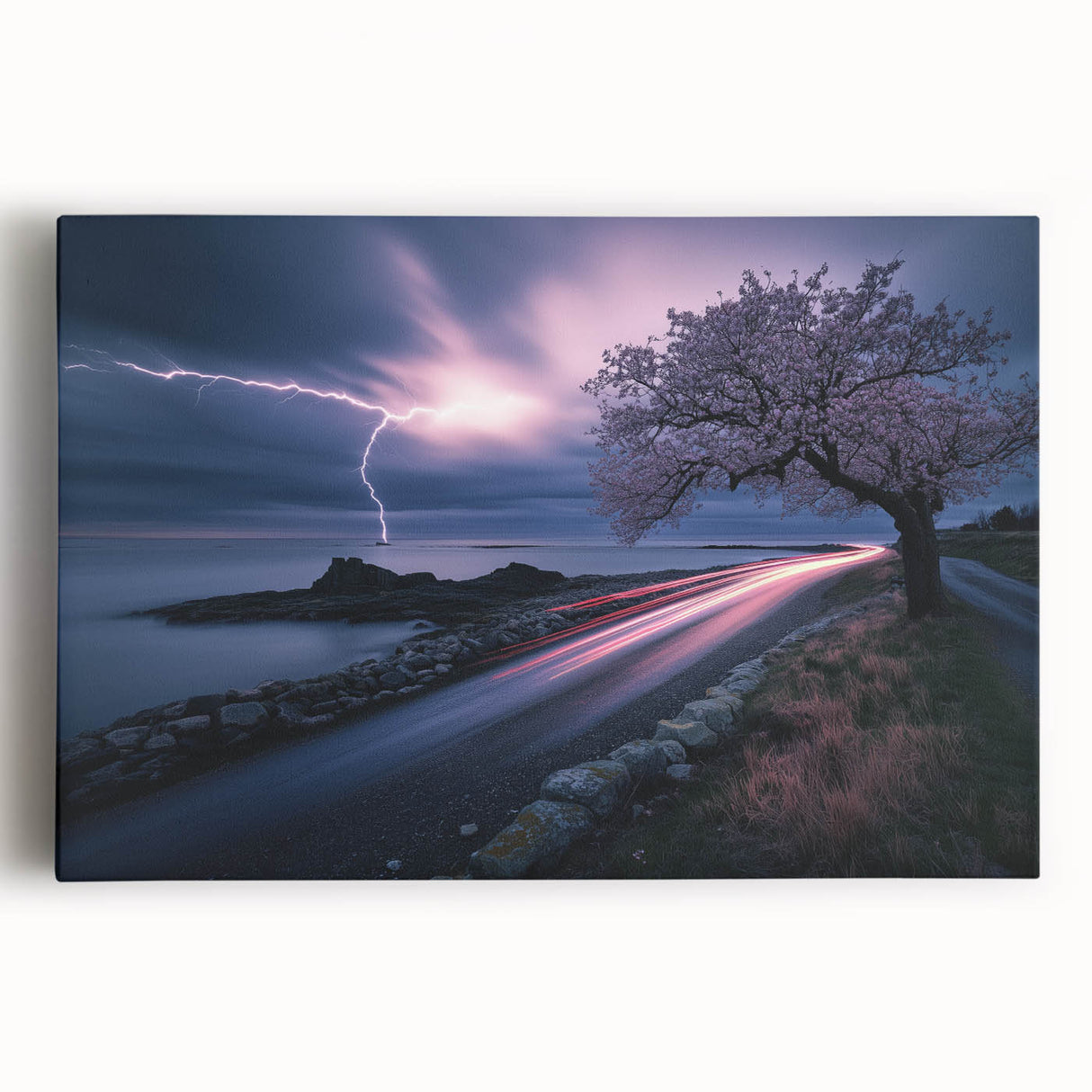 Stormy Coastline at Night – Fine Art Photography Canvas Prints