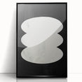 Minimalist Wall Decor – Sculptural White on Black Abstract Canvas