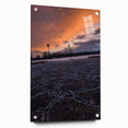 Urban Scenery Wall Art – Cracked Pavement at Sunset Canvas