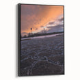 Urban Scenery Wall Art – Cracked Pavement at Sunset Canvas