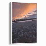 Urban Scenery Wall Art – Cracked Pavement at Sunset Canvas