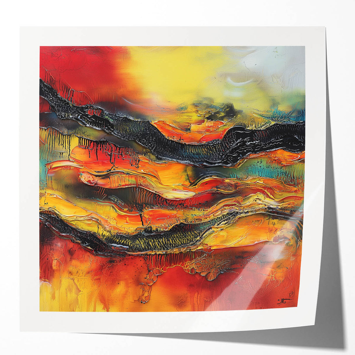 Bold Burnt Orange Form – Earthen Harmony Neutral Abstract Prints