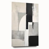 Earthen Harmony Abstracts – Black and Gray Modern Minimalist Art