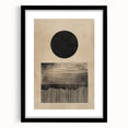 Abstract Wall Art – Beige and Black Minimalist Cosmic Geometry Print