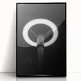 Modern Urban Landscape Art – Minimalist Circular Streetlamp