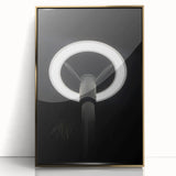 Modern Urban Landscape Art – Minimalist Circular Streetlamp