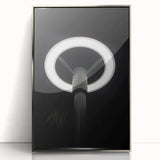 Modern Urban Landscape Art – Minimalist Circular Streetlamp