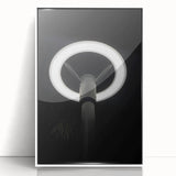 Modern Urban Landscape Art – Minimalist Circular Streetlamp