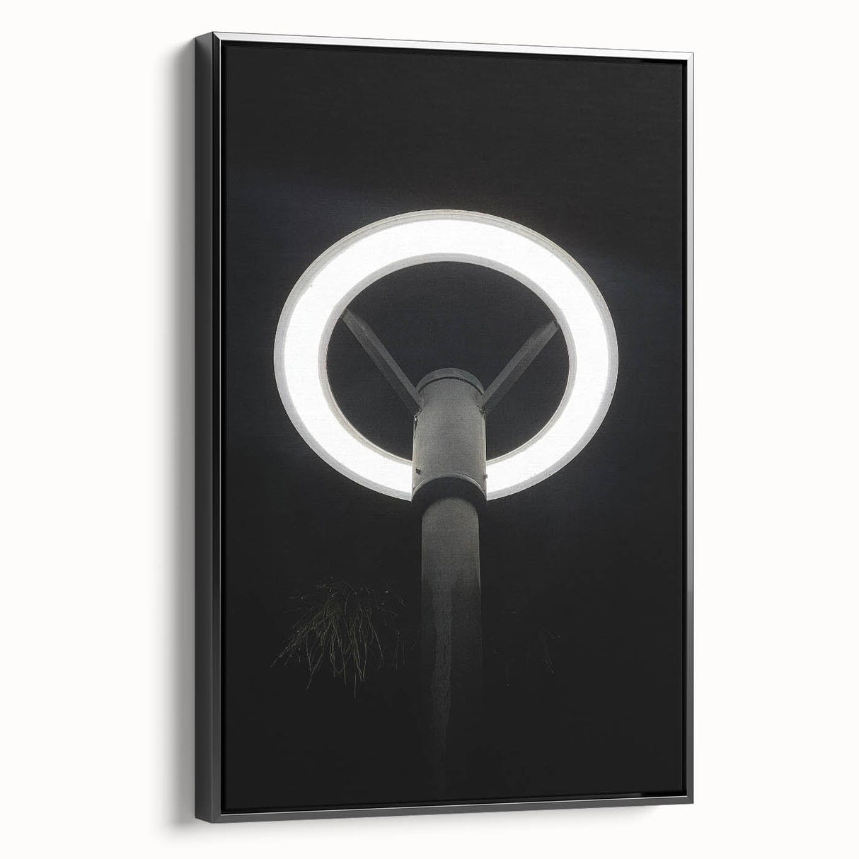 Modern Urban Landscape Art – Minimalist Circular Streetlamp