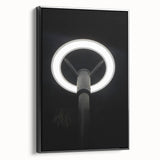 Modern Urban Landscape Art – Minimalist Circular Streetlamp