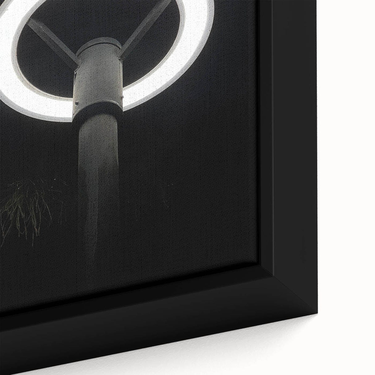 Modern Urban Landscape Art – Minimalist Circular Streetlamp