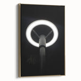 Modern Urban Landscape Art – Minimalist Circular Streetlamp