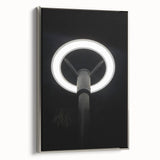 Modern Urban Landscape Art – Minimalist Circular Streetlamp