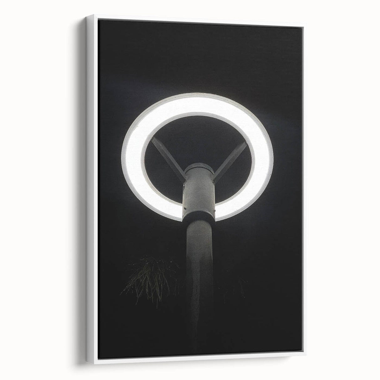 Modern Urban Landscape Art – Minimalist Circular Streetlamp