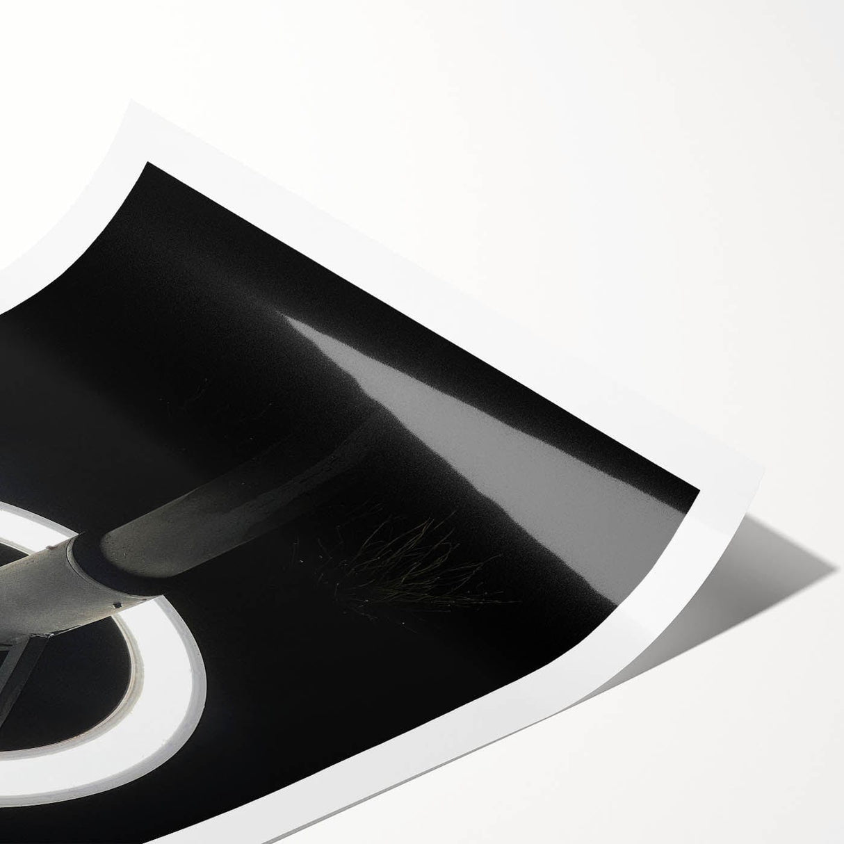 Modern Urban Landscape Art – Minimalist Circular Streetlamp