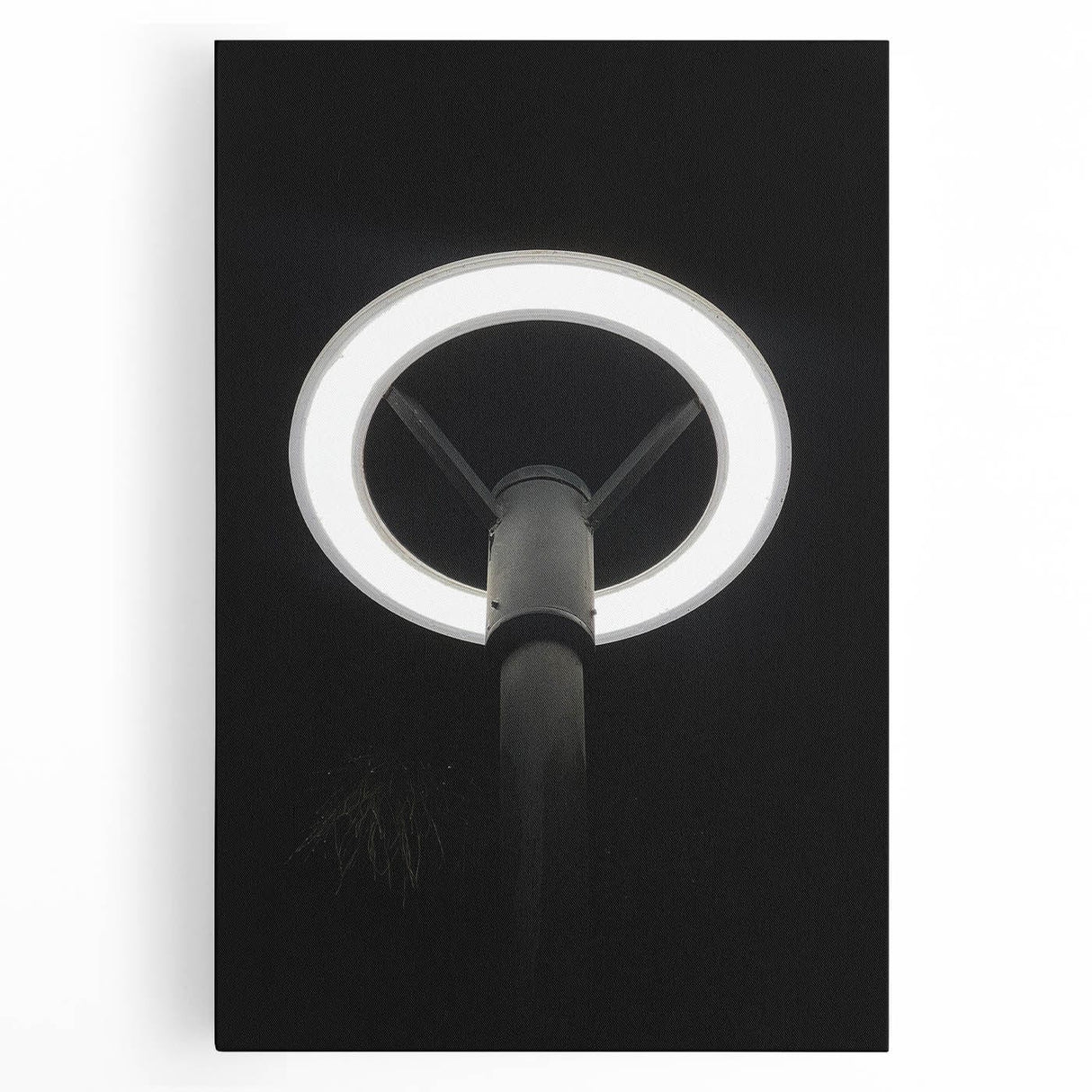 Modern Urban Landscape Art – Minimalist Circular Streetlamp
